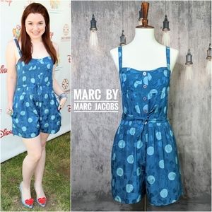 Marc by Marc Jacobs silk blend polka dot romper, size 2, Small